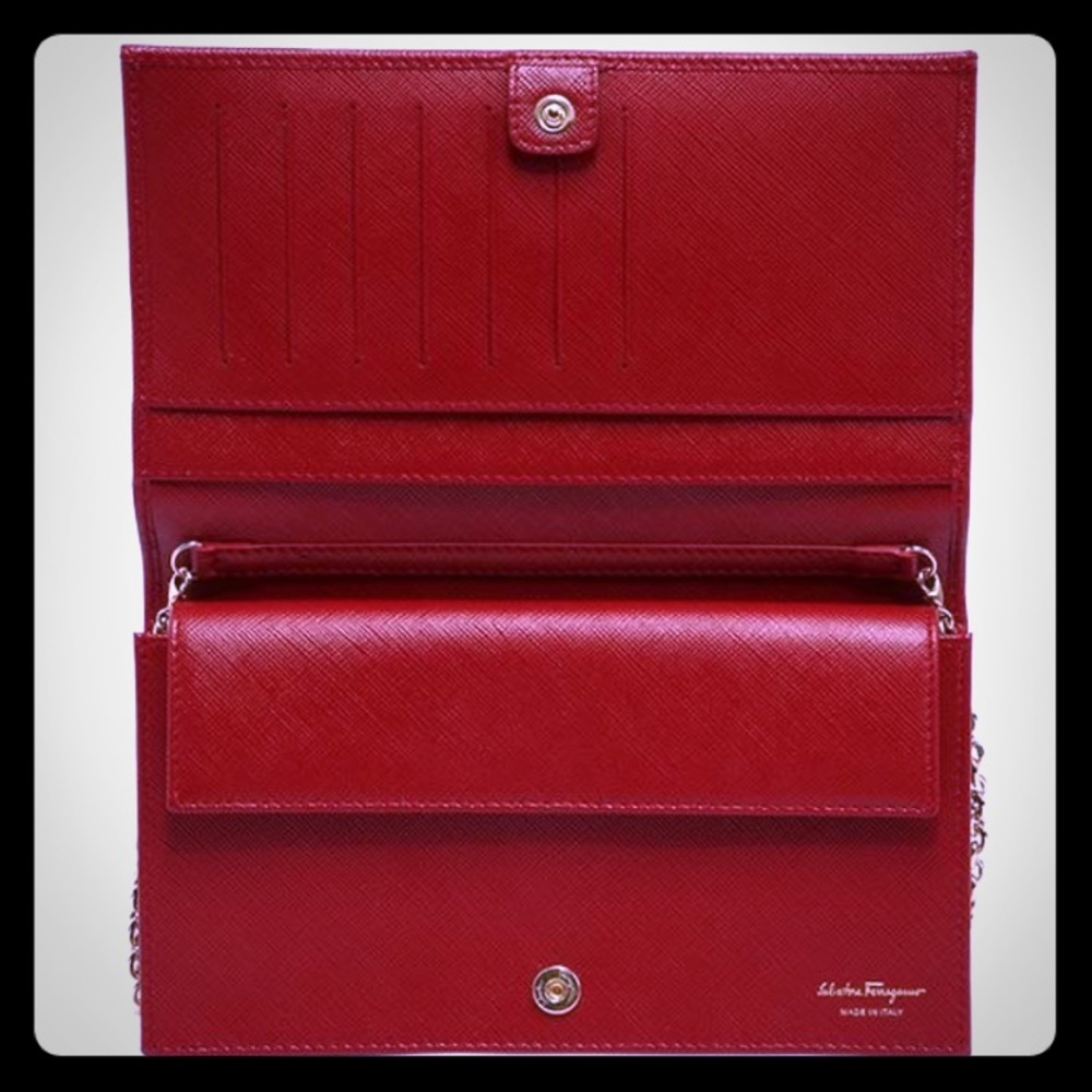 NEW. Salvatore Ferragamo with Gold Chain Strap - Picture 4 of 5